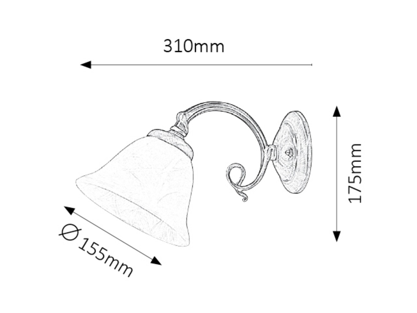 Rabalux Beckworth Zidne lampe 7131 - Слика 2